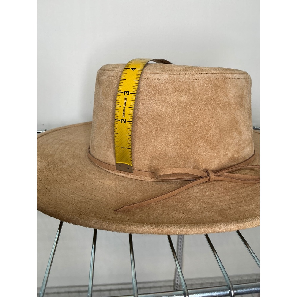 Anthropologie WYETH Billie Tan Leather Western Style Hat One Size Cowgirl Chic - Picture 4 of 7